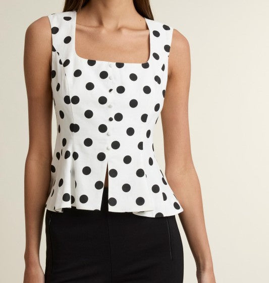 Audrey Polka Dots Top