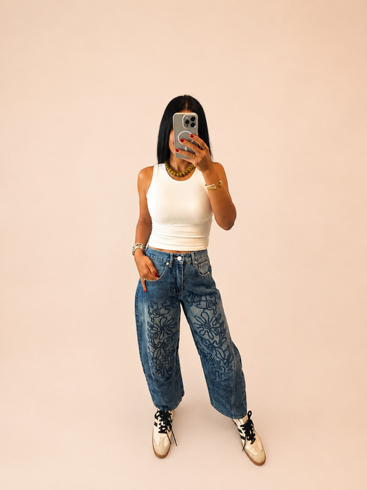 Bloom Barrel Jeans
