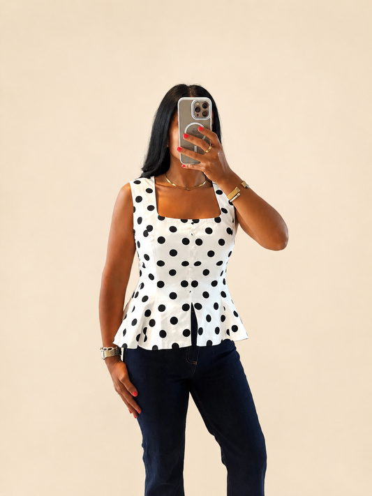 Audrey Polka Dots Top