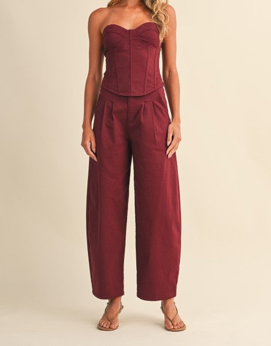 Celine Burgundy Set