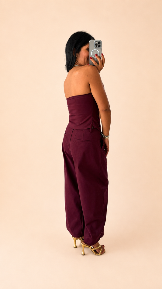 Celine Burgundy Set