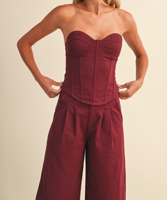 Celine Burgundy Set