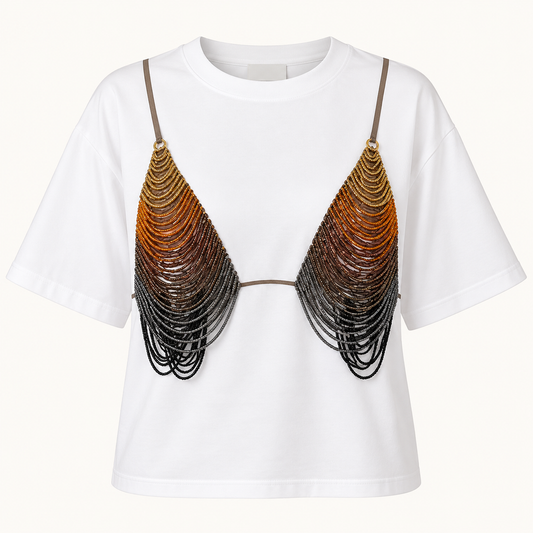 Bikini Beaded Amber T-shirt