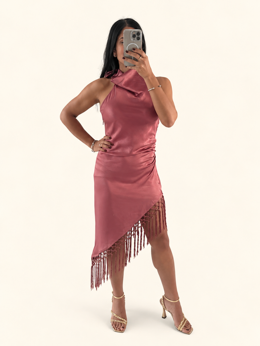 Rose Fringe Dress
