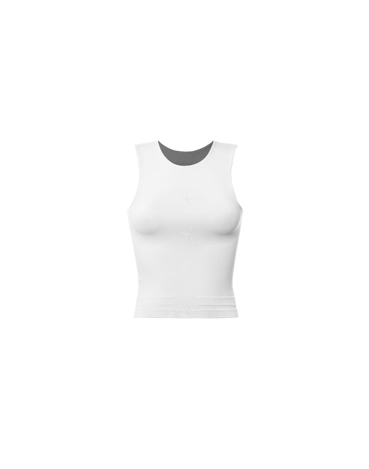 White Double Layer Basic Top