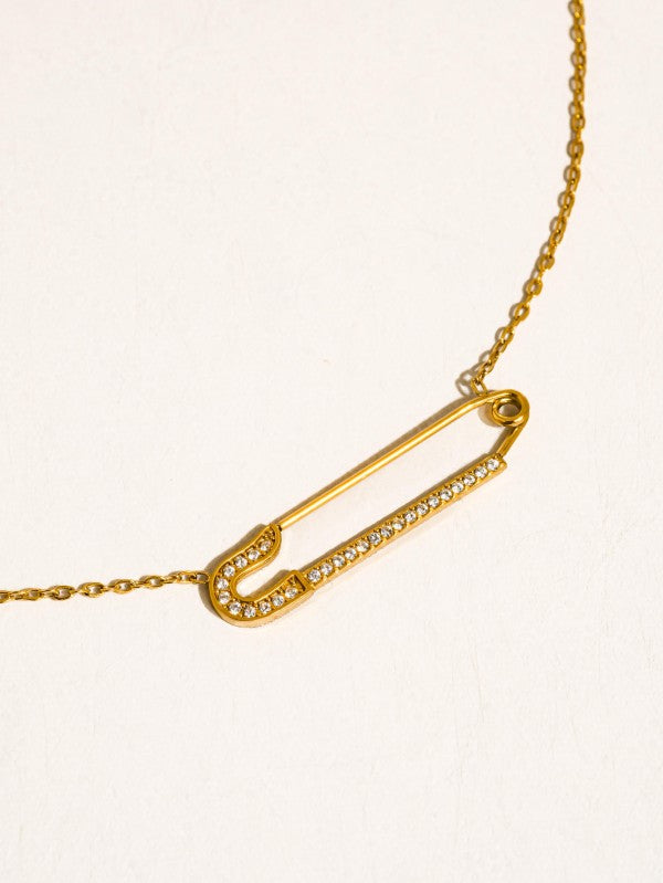 Golden Pin Necklace