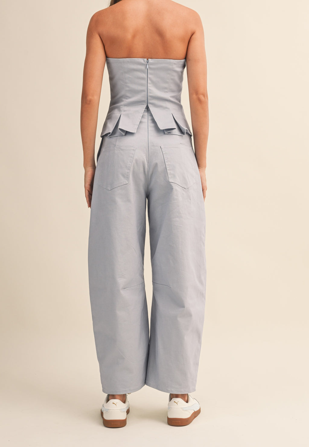 Peplum Barrel Jumpsuit
