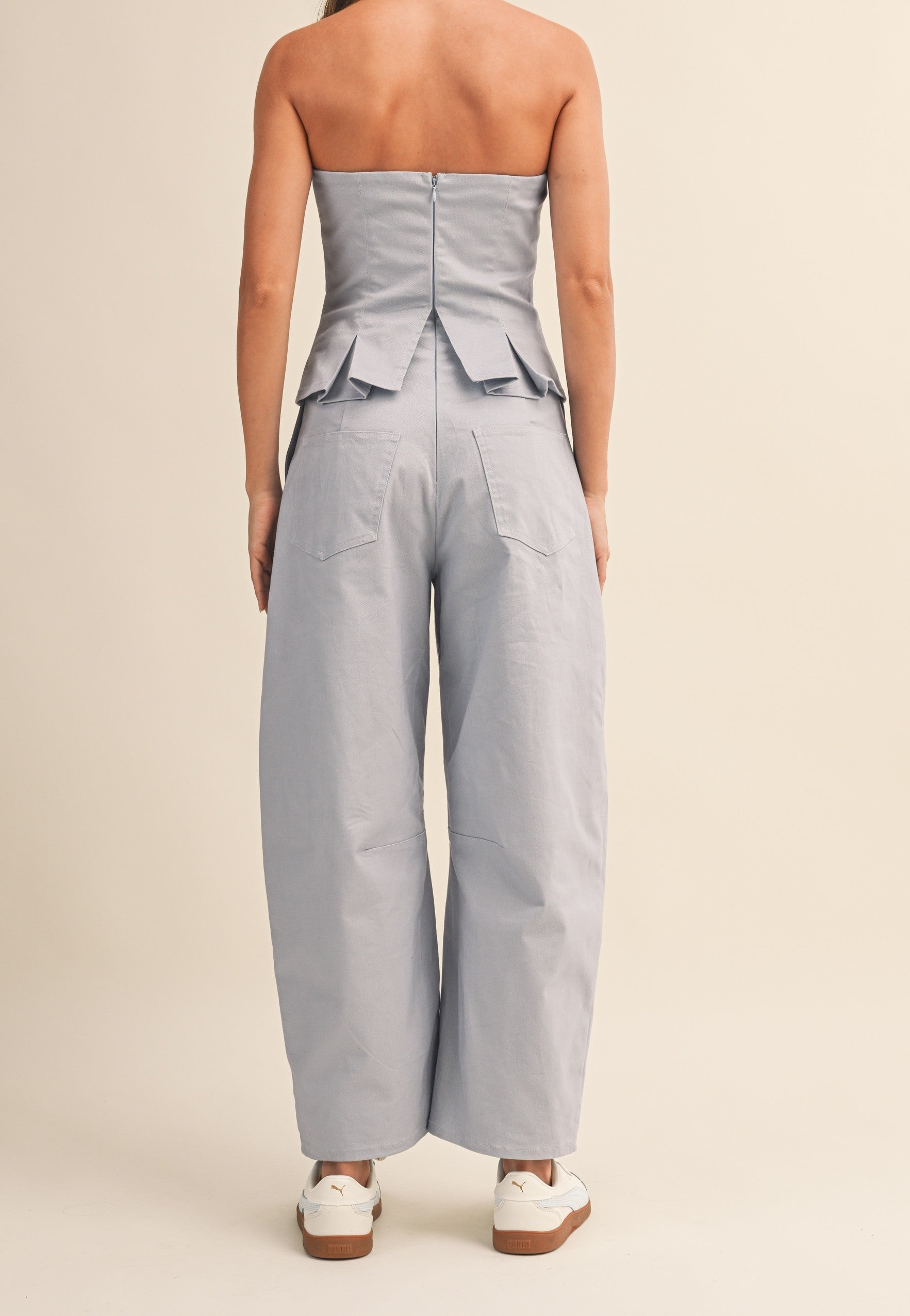 Peplum Barrel Jumpsuit