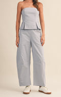 Peplum Barrel Jumpsuit