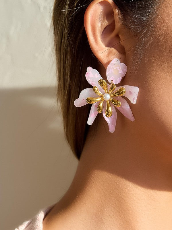 Rosé Bloom Earrings